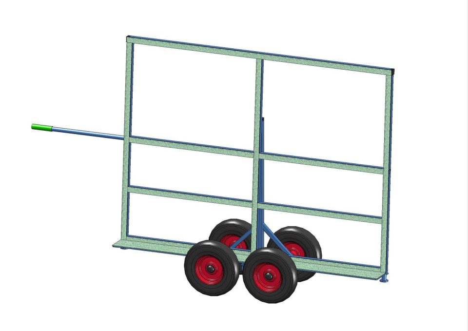 Glass transport dolly