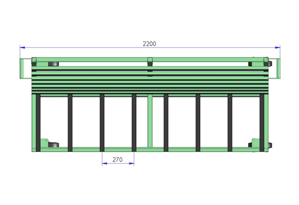 glaskar, glasstrolley W861 Muyen