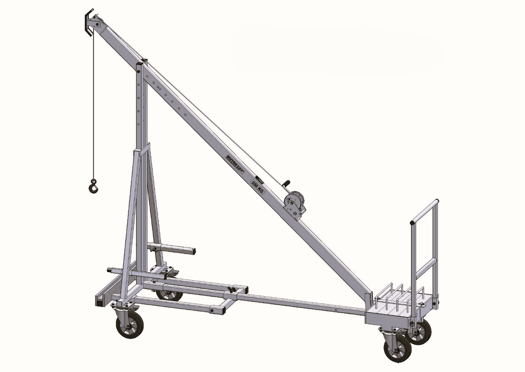 Floorcrane 250 kg Glasslift